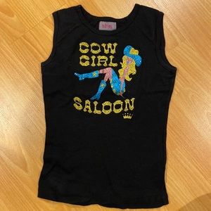Bejeweled vintage black tank top